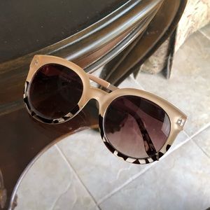 Express Cream & Rose Gold Sunglasses